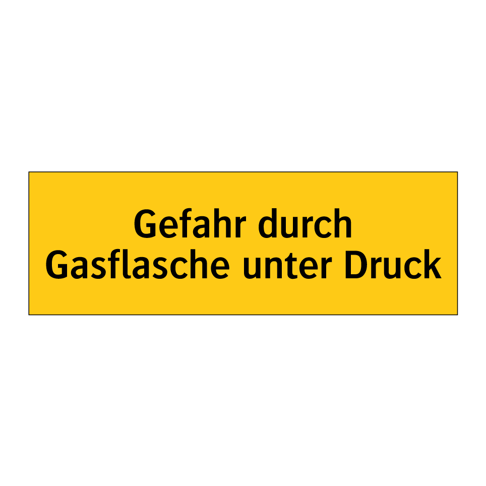 Gefahr durch Gasflasche unter Druck