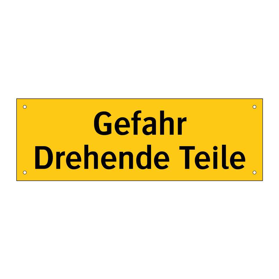Gefahr Drehende Teile