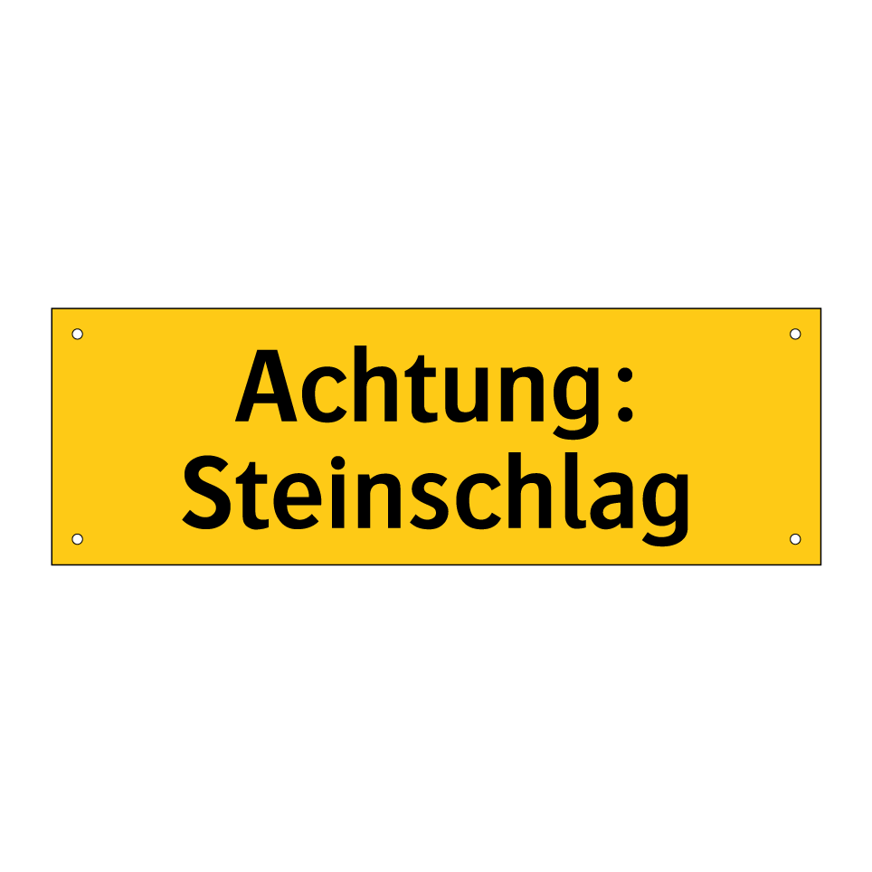 Achtung: Steinschlag