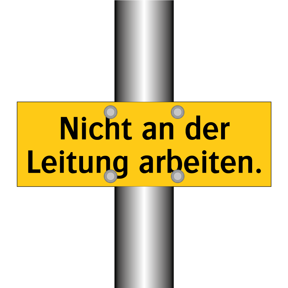 Nicht an der Leitung arbeiten.