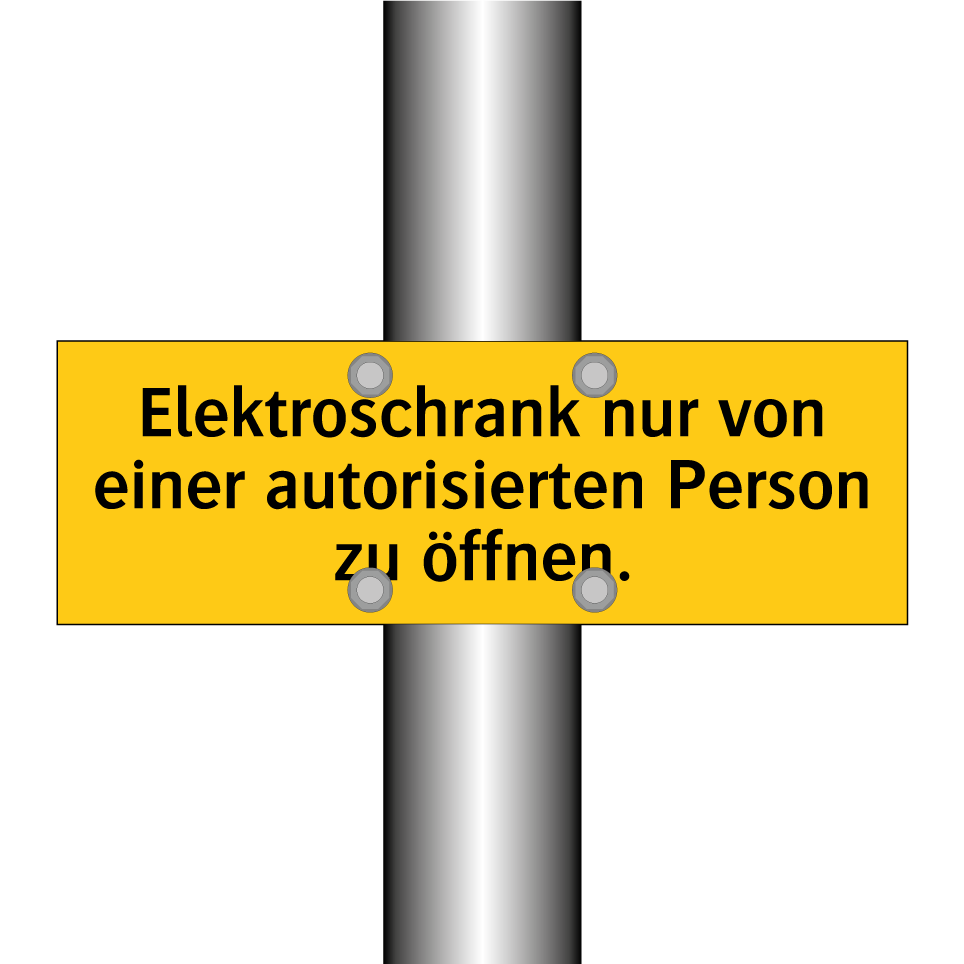 Elektroschrank nur von einer autorisierten Person zu öffnen.