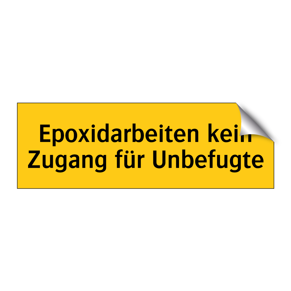 Epoxidarbeiten kein Zugang für Unbefugte
