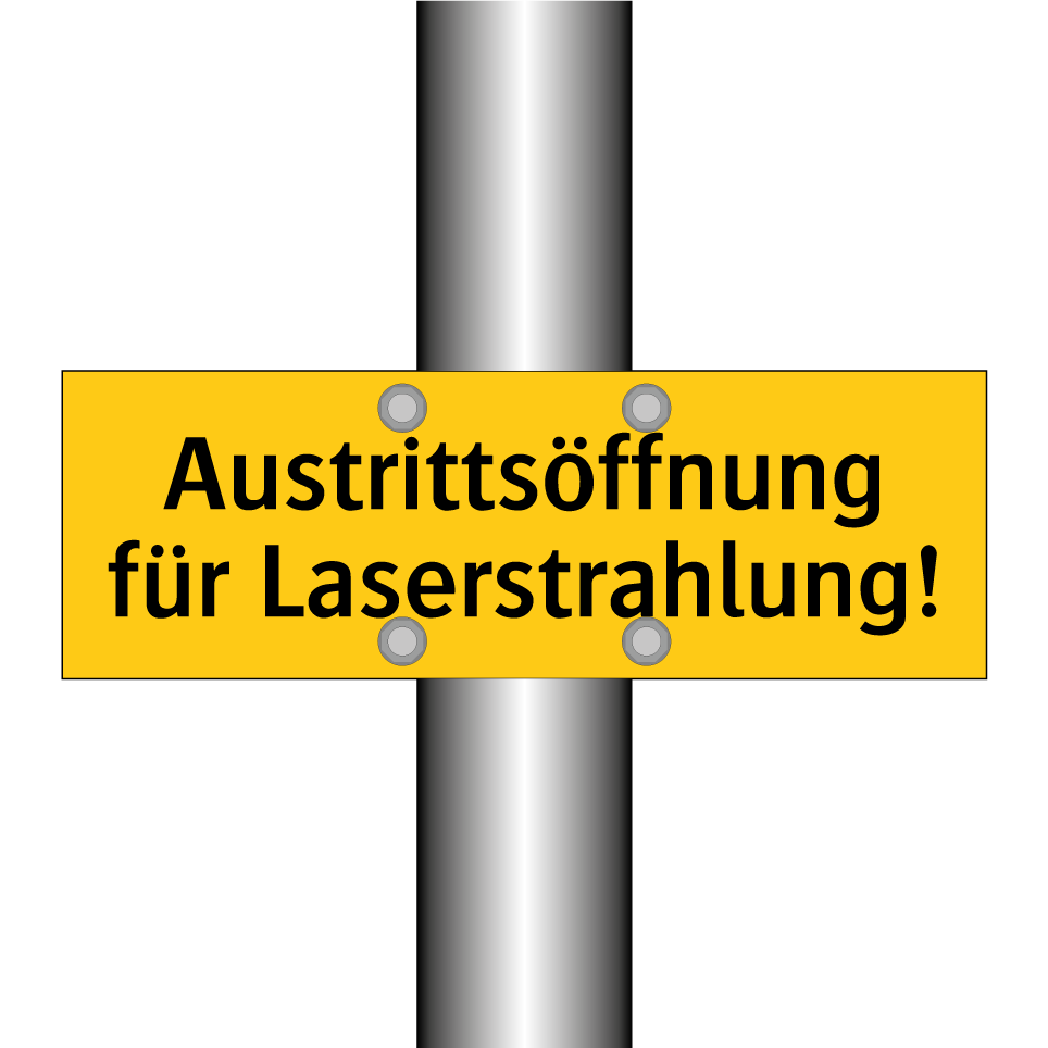 Austrittsöffnung für Laserstrahlung!