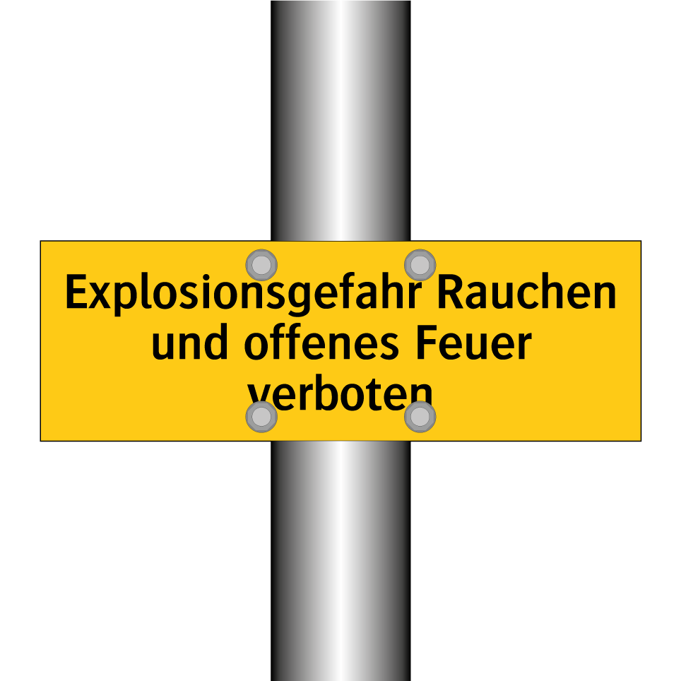 Explosionsgefahr Rauchen und offenes Feuer verboten