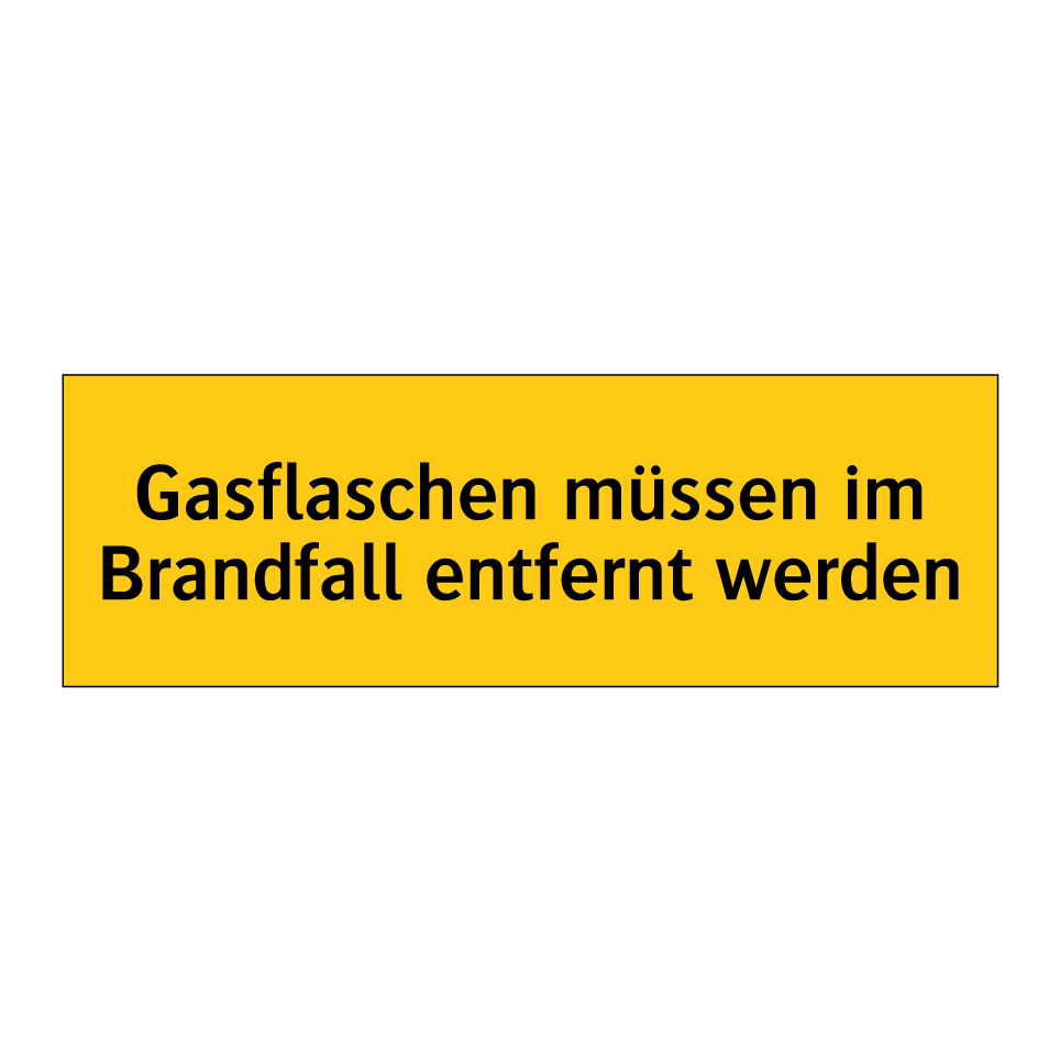 Gasflaschen müssen im Brandfall entfernt werden