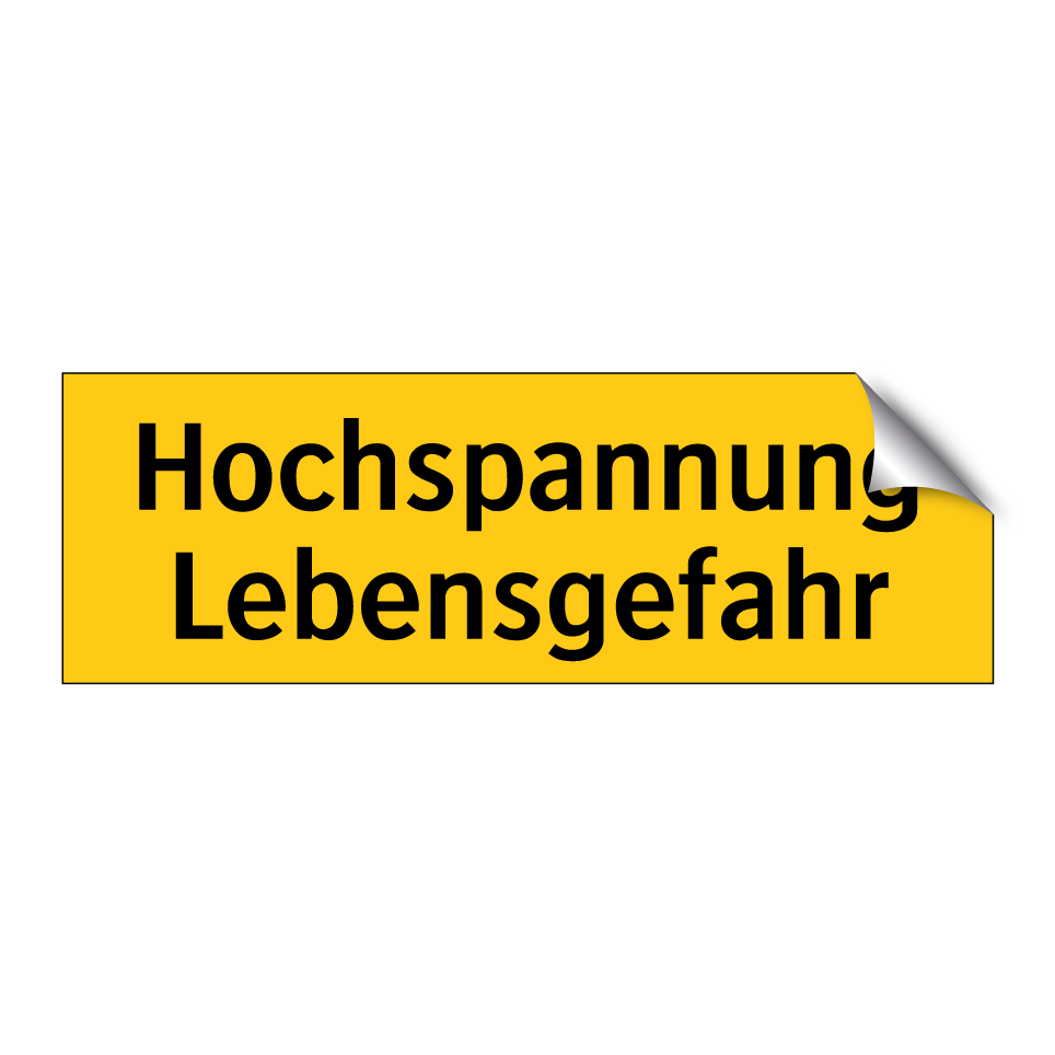 Hochspannung Lebensgefahr