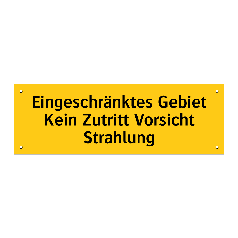 Eingeschränktes Gebiet Kein Zutritt Vorsicht Strahlung