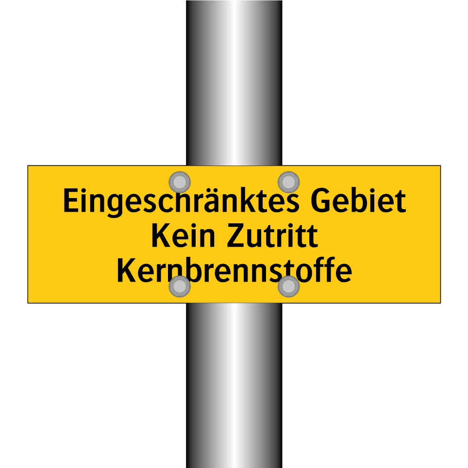 Eingeschränktes Gebiet Kein Zutritt Kernbrennstoffe