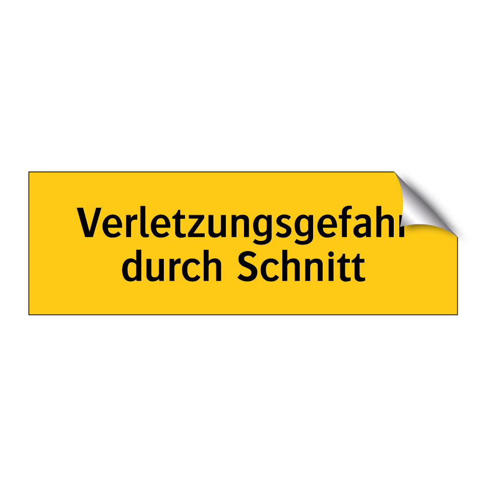 Verletzungsgefahr durch Schnitt