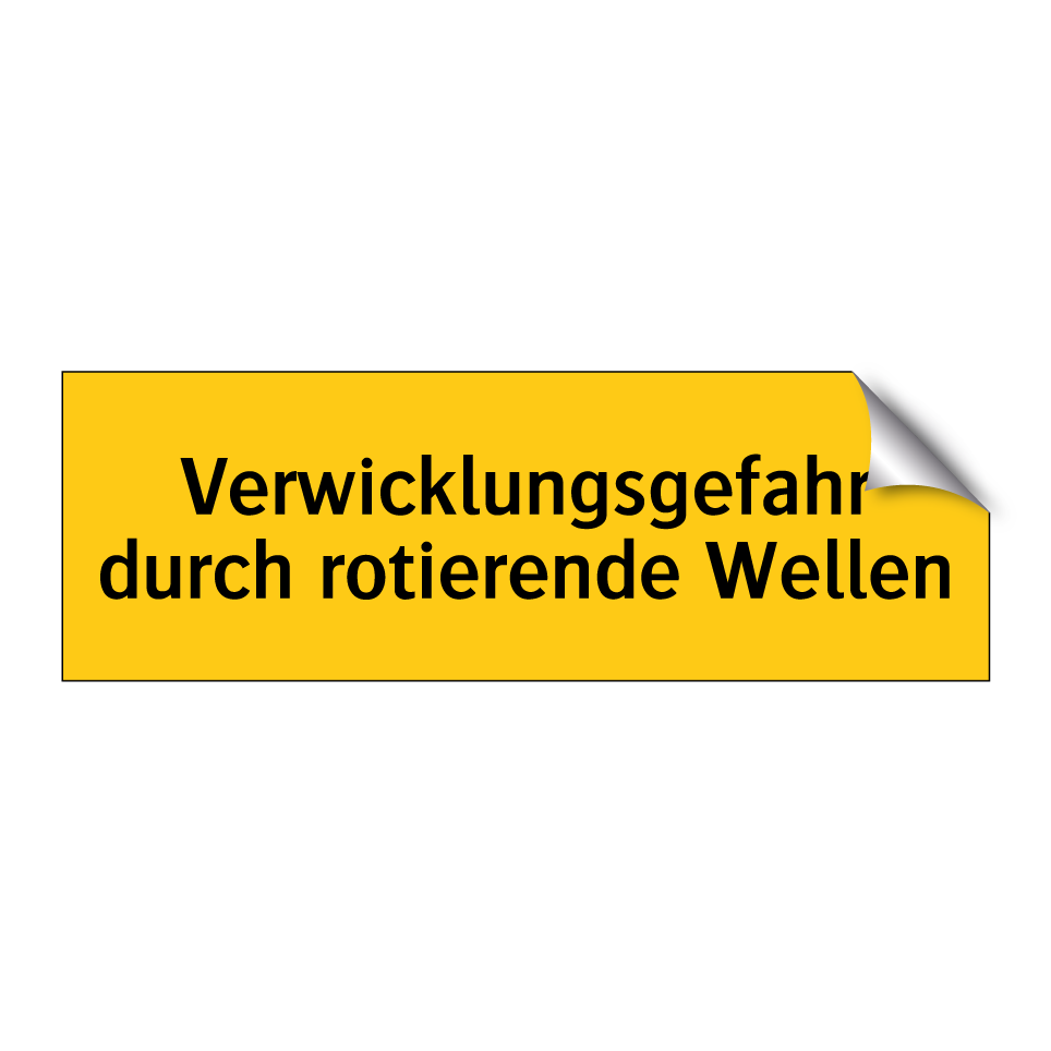 Verwicklungsgefahr durch rotierende Wellen