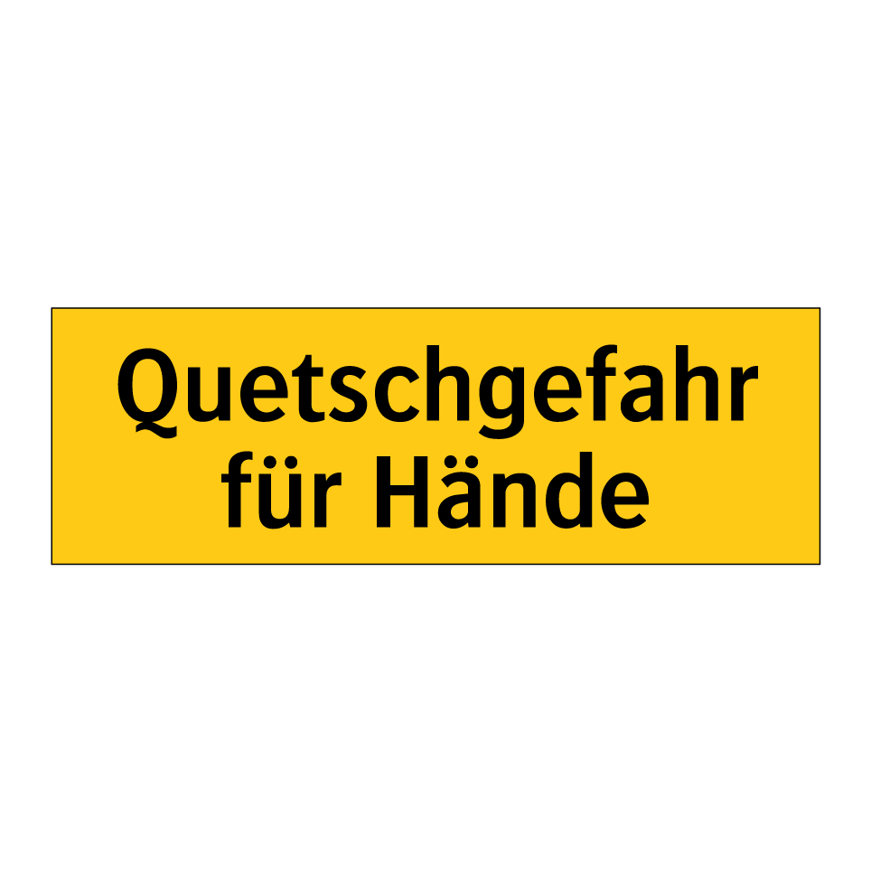 Quetschgefahr für Hände