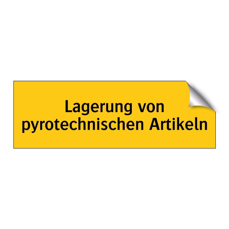 Lagerung von pyrotechnischen Artikeln
