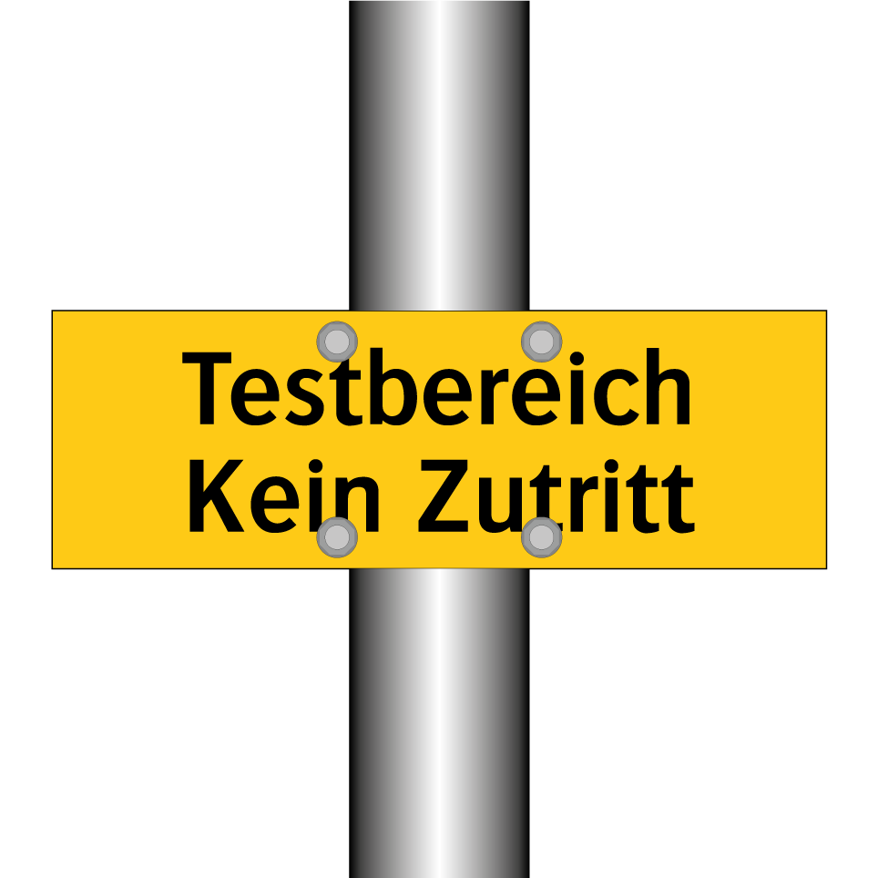 Testbereich Kein Zutritt