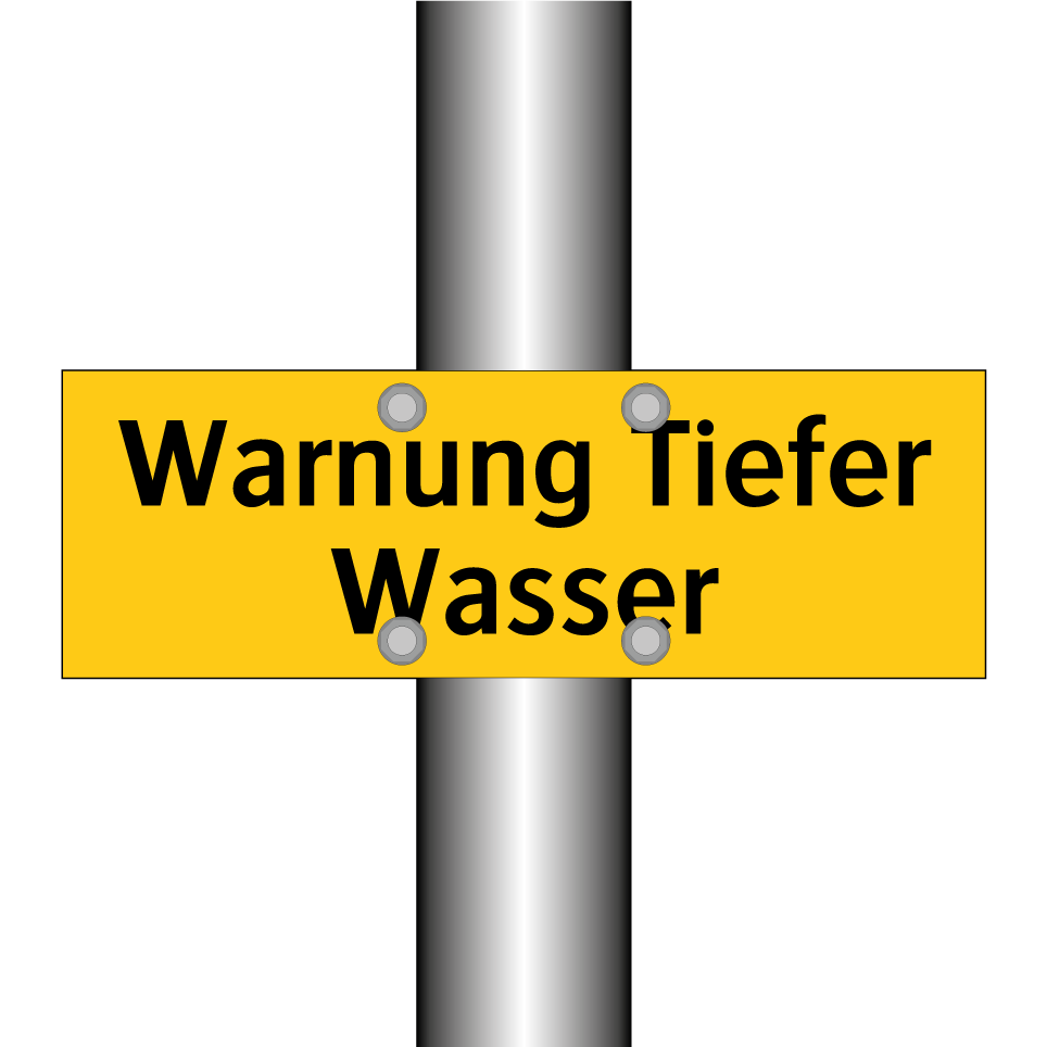 Warnung Tiefer Wasser