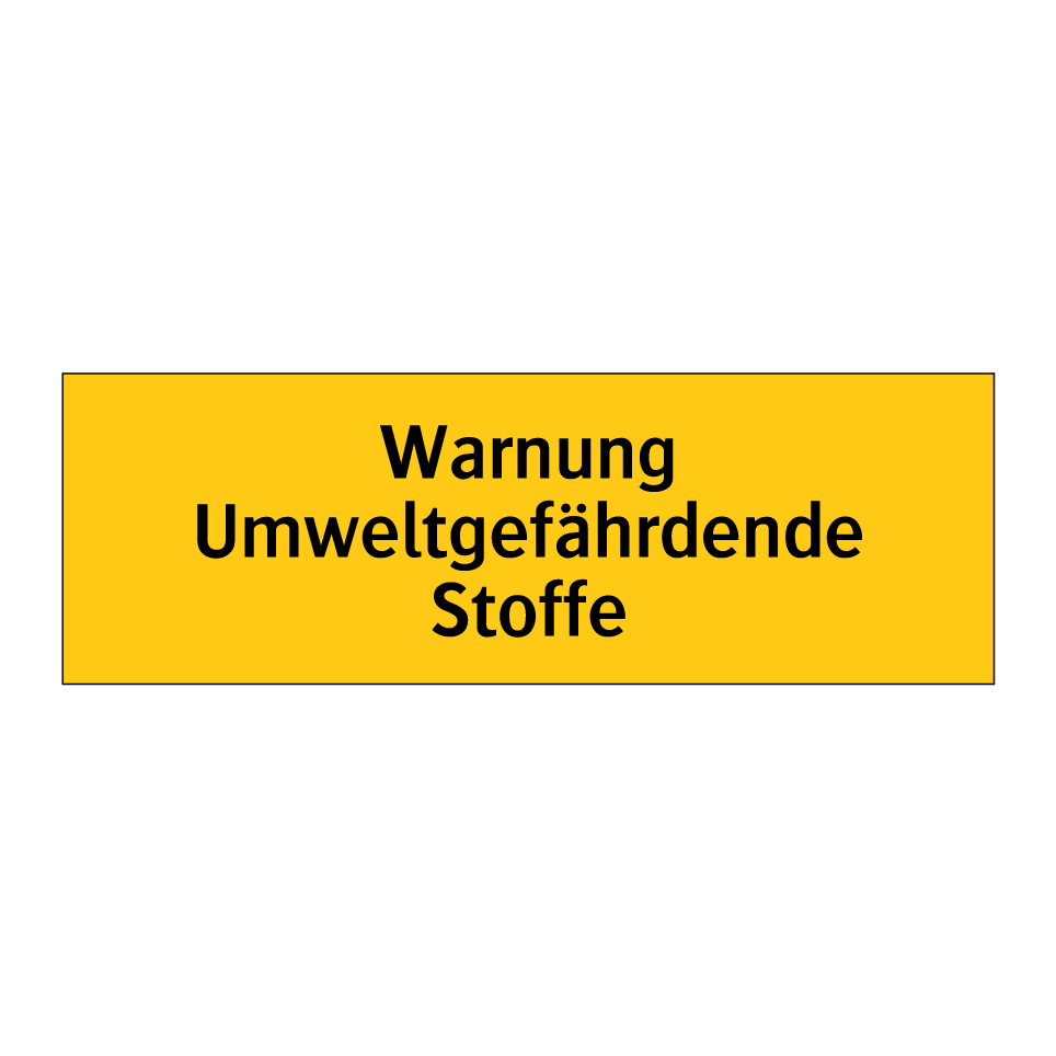 Warnung Umweltgefährdende Stoffe