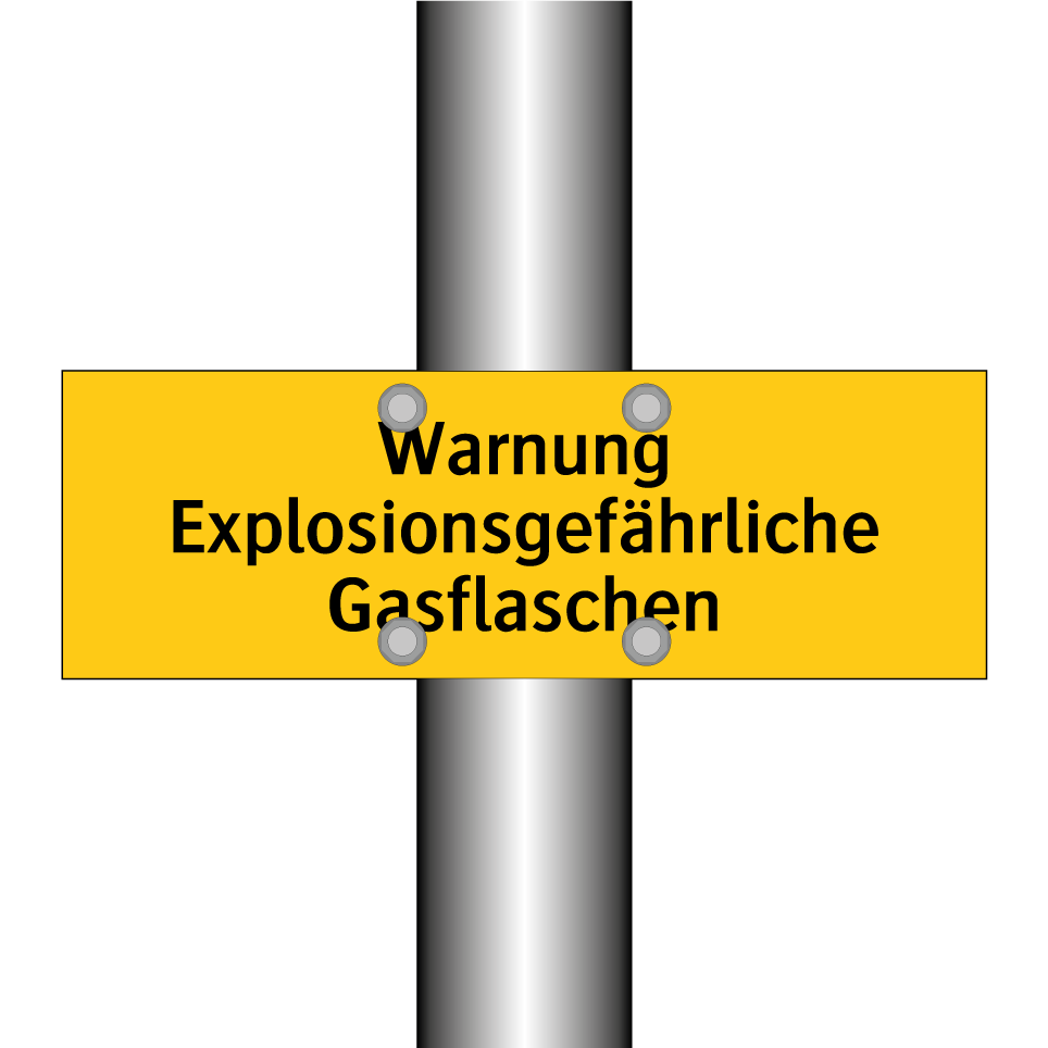 Warnung Explosionsgefährliche Gasflaschen