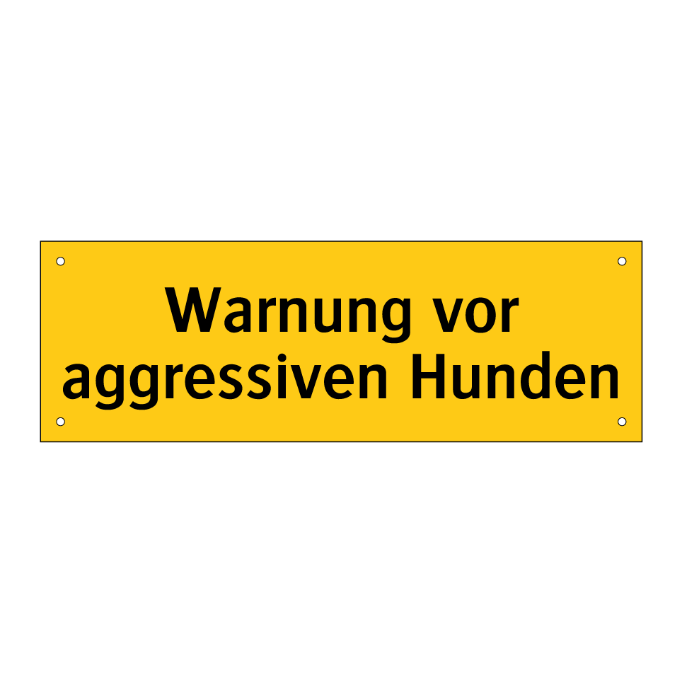 Warnung vor aggressiven Hunden