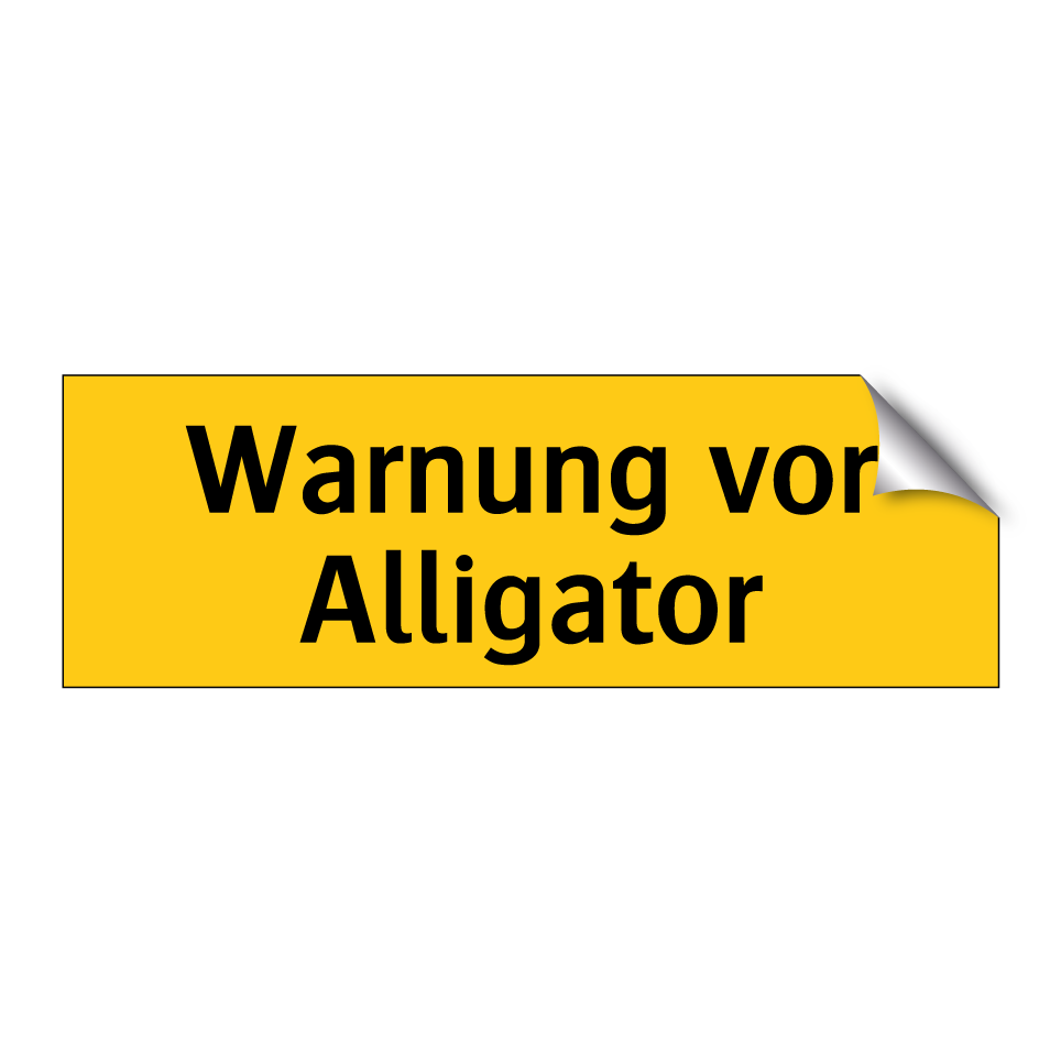 Warnung vor Alligator