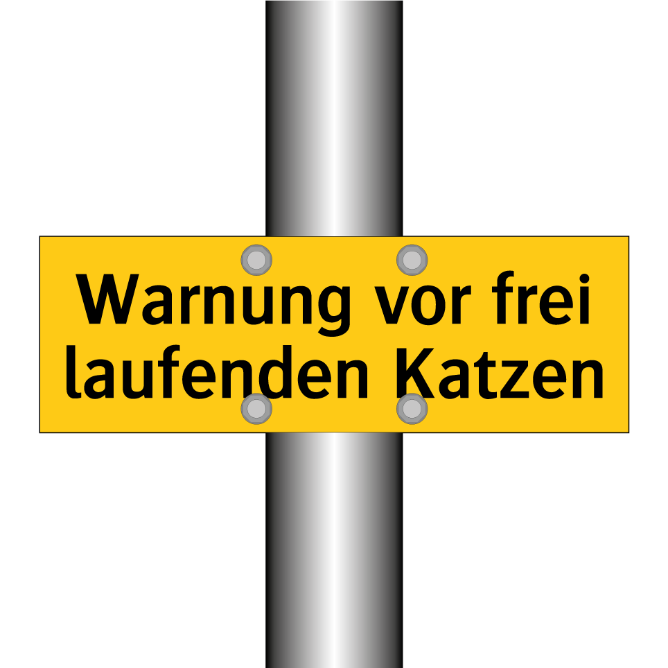 Warnung vor frei laufenden Katzen