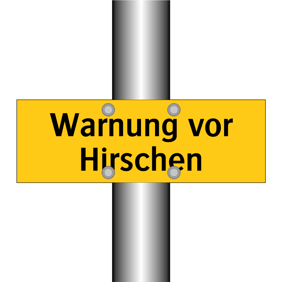 Warnung vor Hirschen