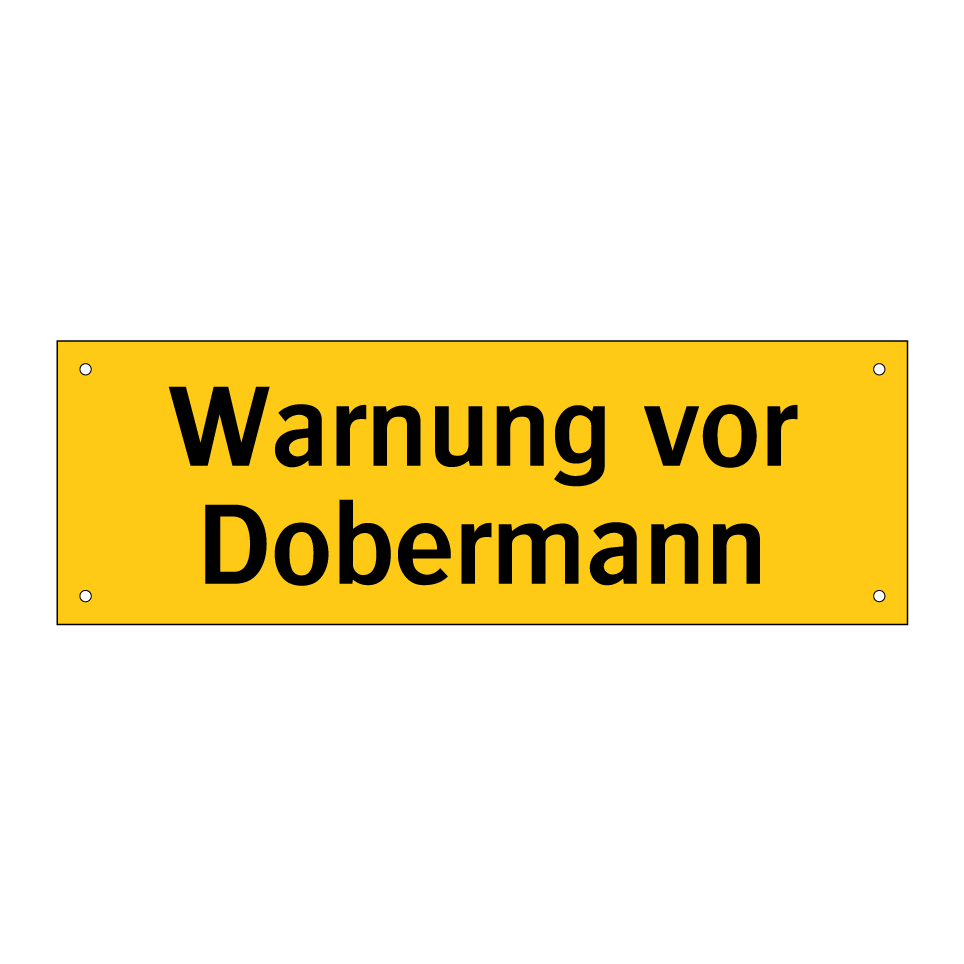 Warnung vor Dobermann