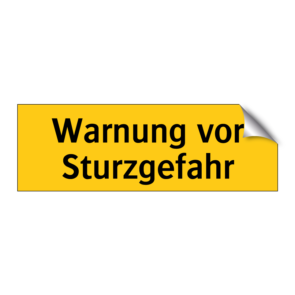 Warnung vor Sturzgefahr