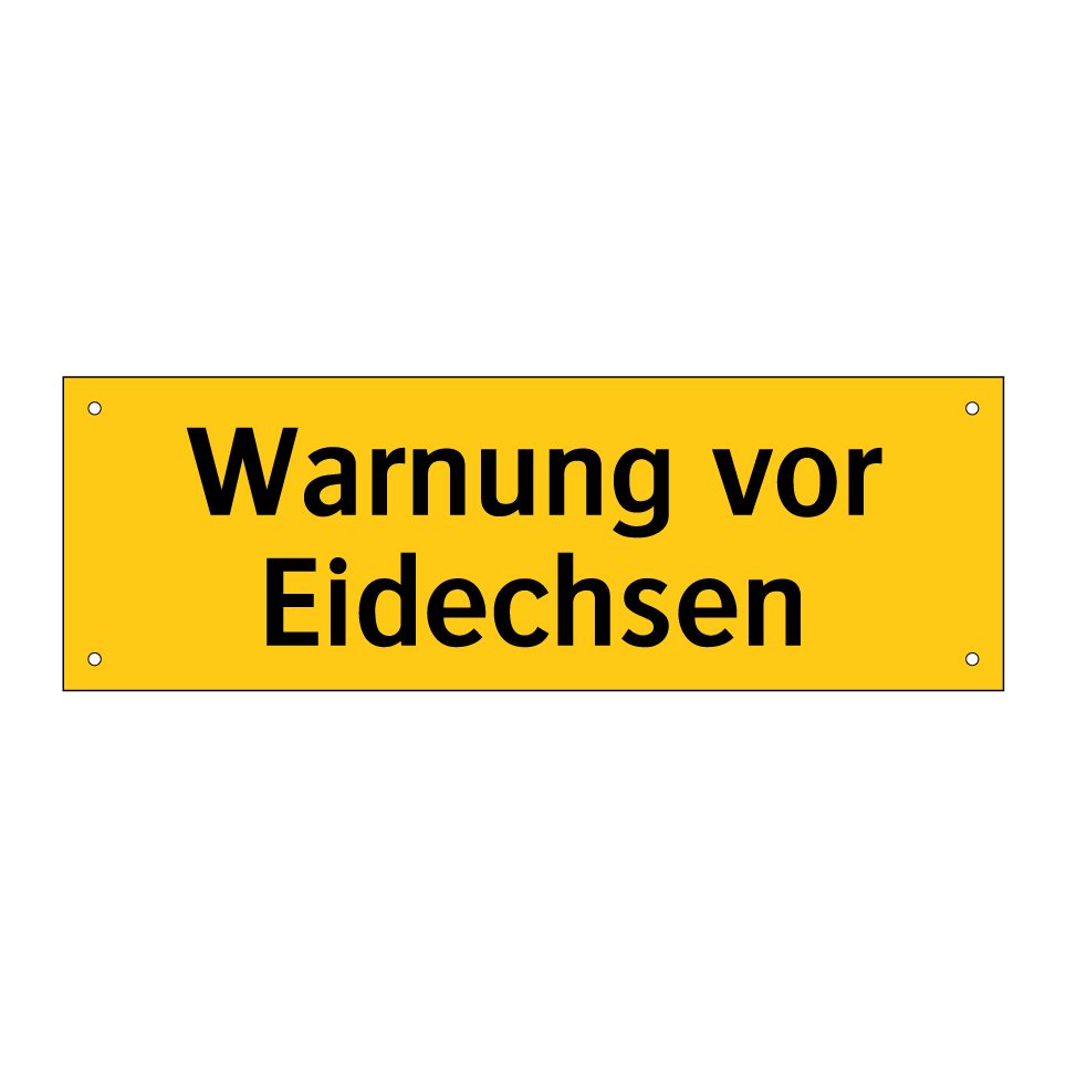 Warnung vor Eidechsen