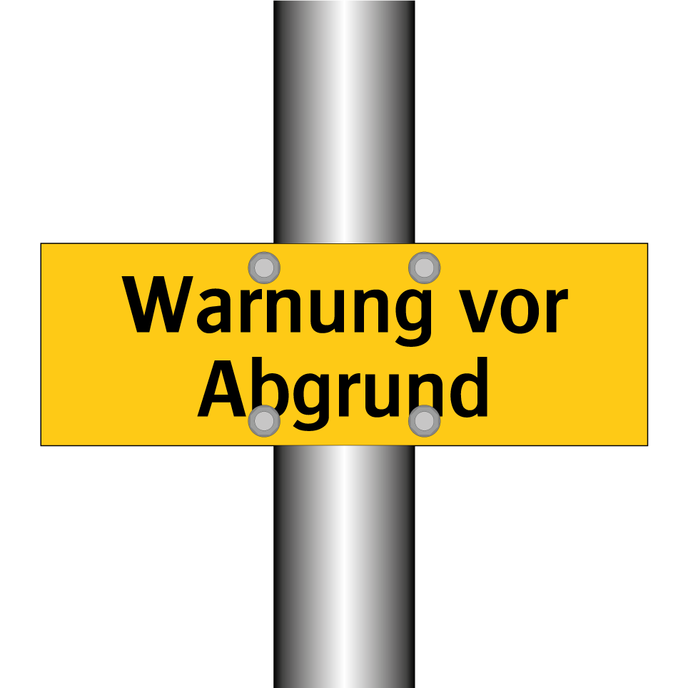 Warnung vor Abgrund