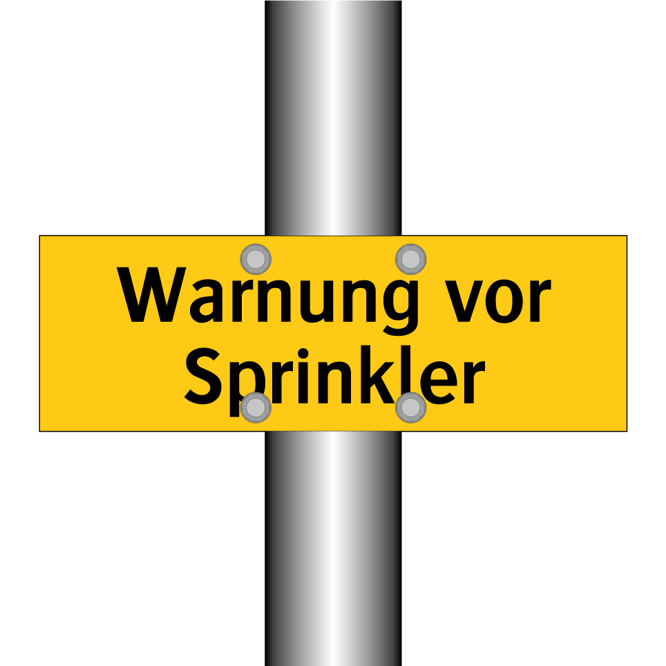 Warnung vor Sprinkler