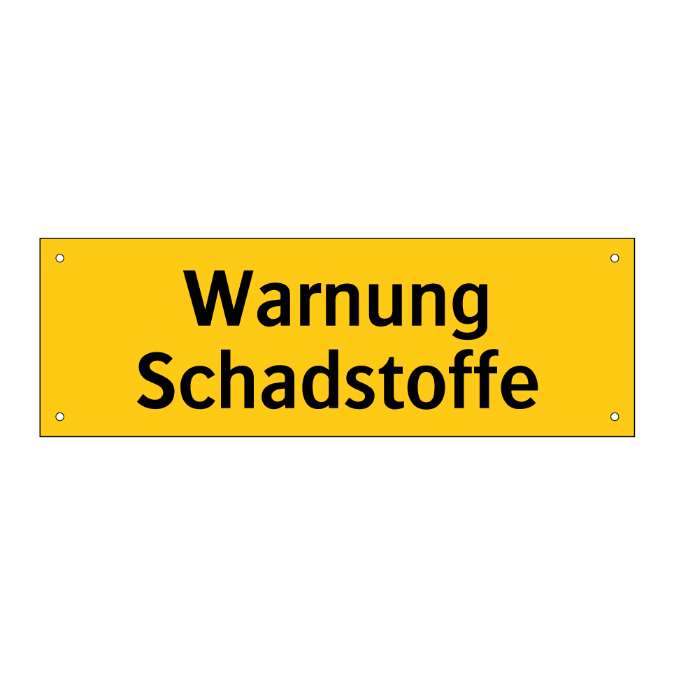 Warnung Schadstoffe
