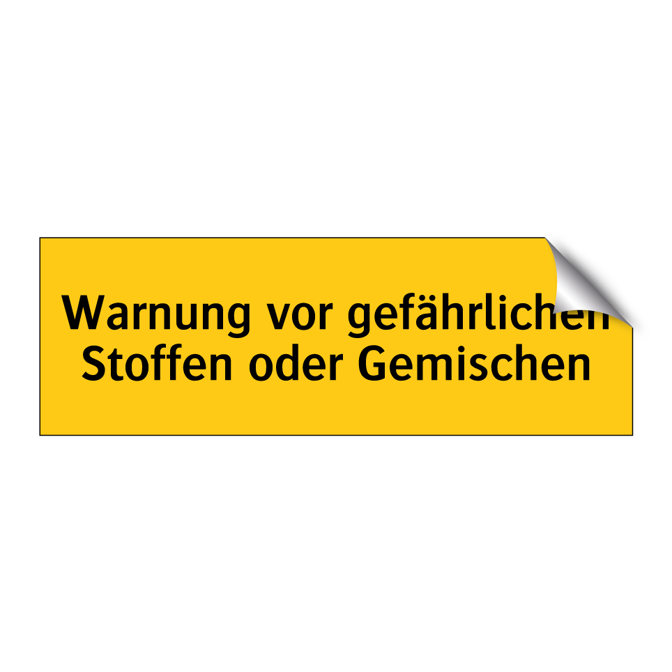 Warnung vor gefährlichen Stoffen oder Gemischen