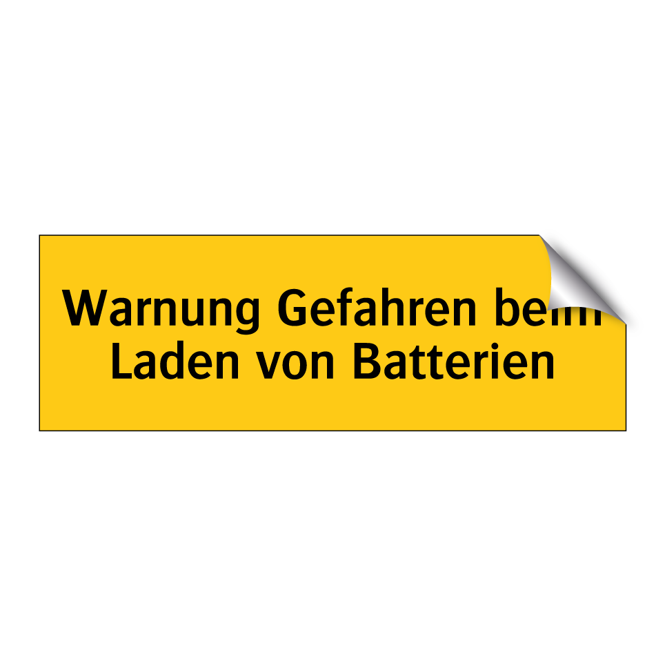 Warnung Gefahren beim Laden von Batterien