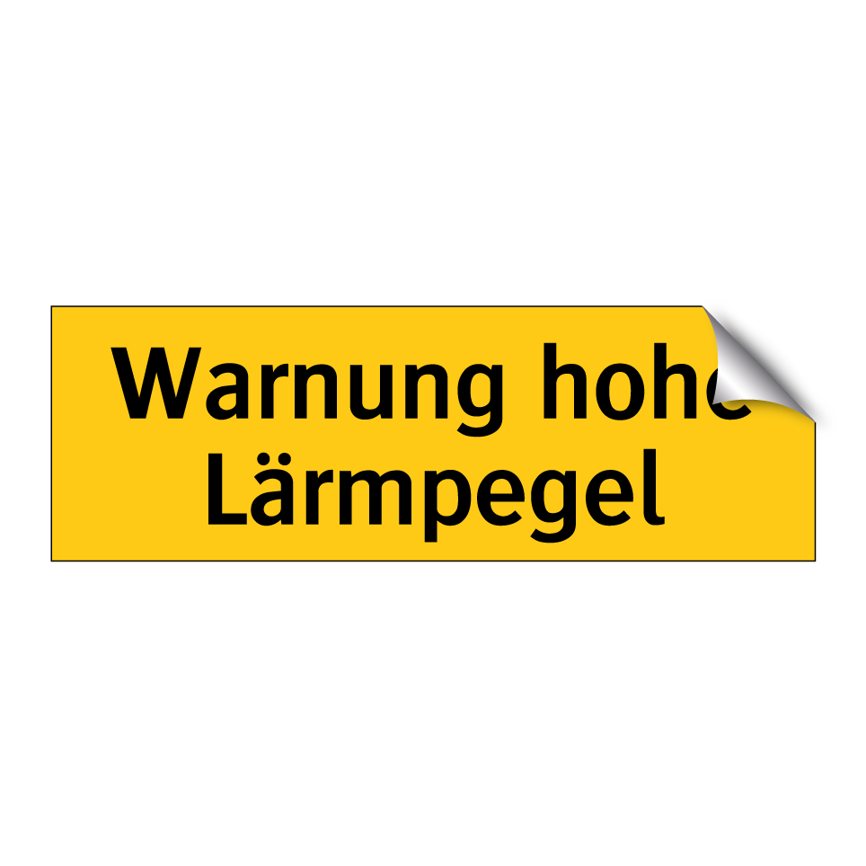 Warnung hohe Lärmpegel