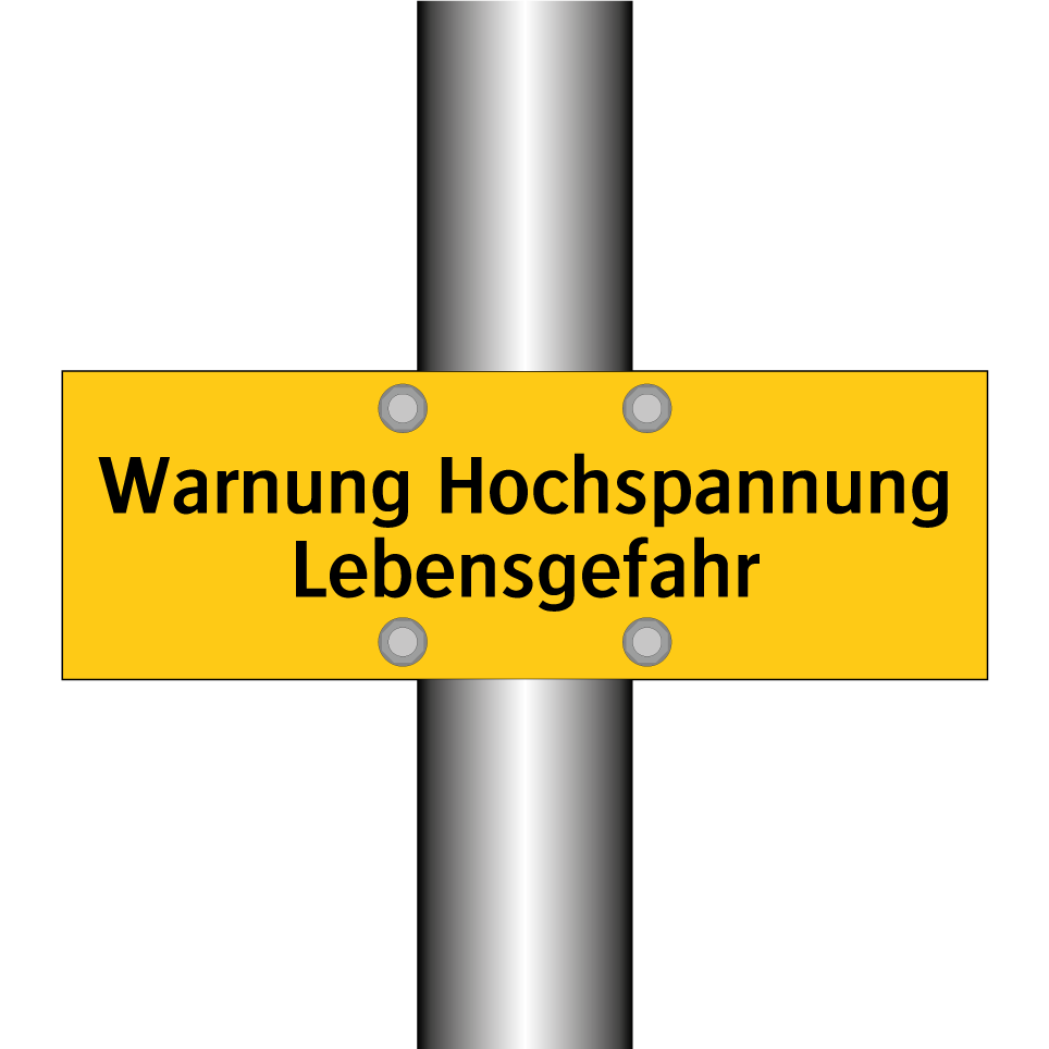 Warnung Hochspannung Lebensgefahr