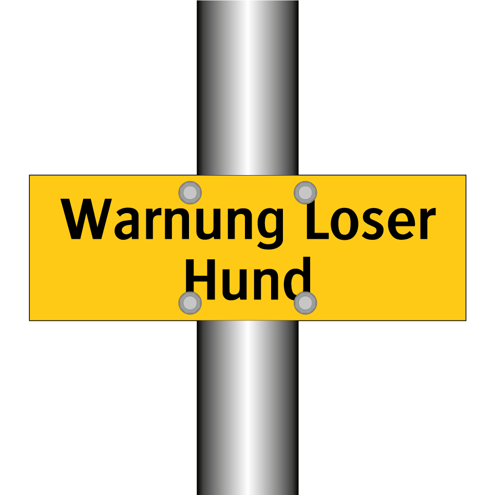 Warnung Loser Hund