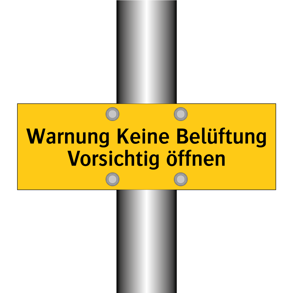 Warnung Keine Belüftung Vorsichtig öffnen