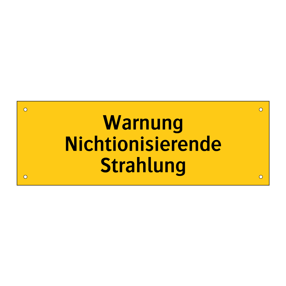 Warnung Nichtionisierende Strahlung