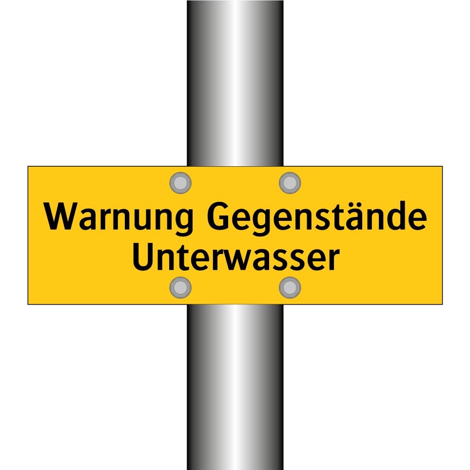 Warnung Gegenstände Unterwasser