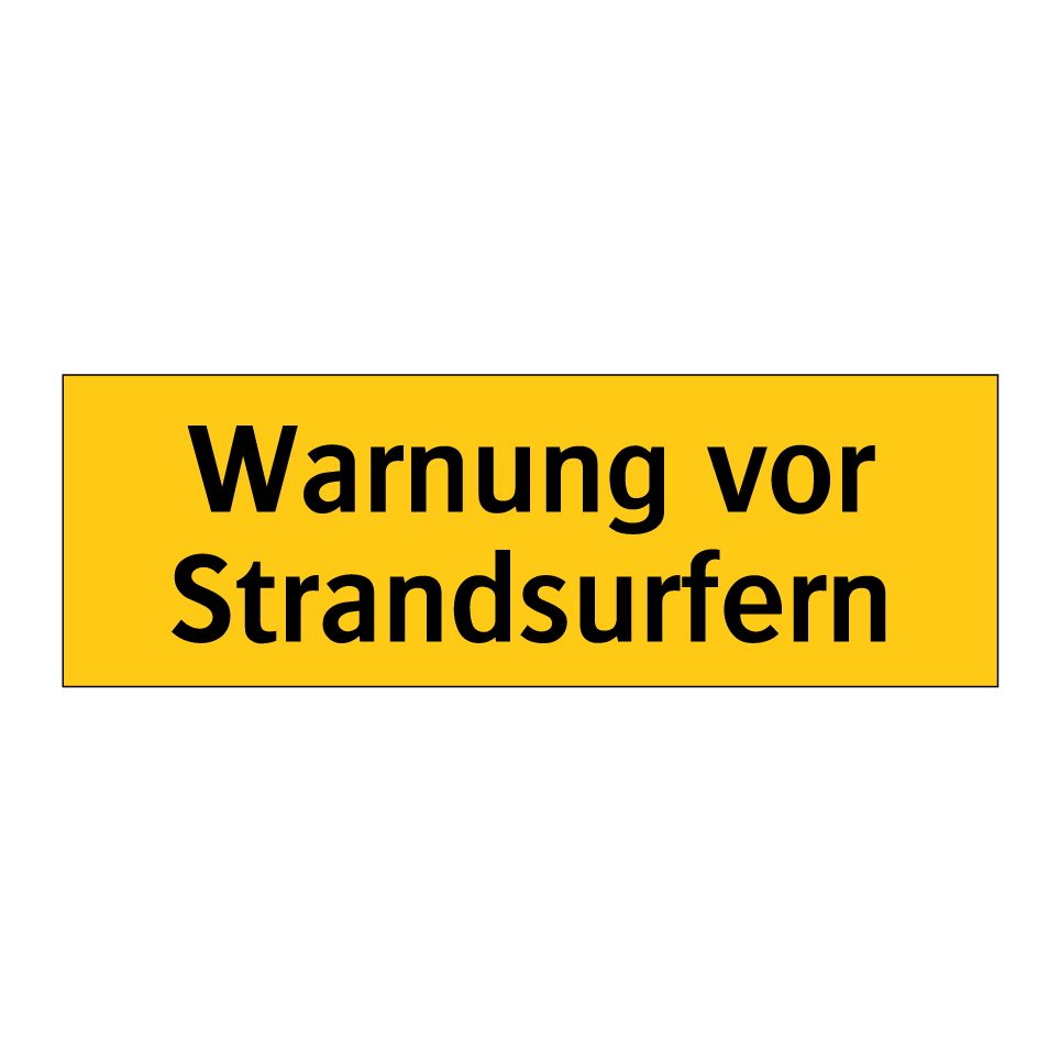 Warnung vor Strandsurfern