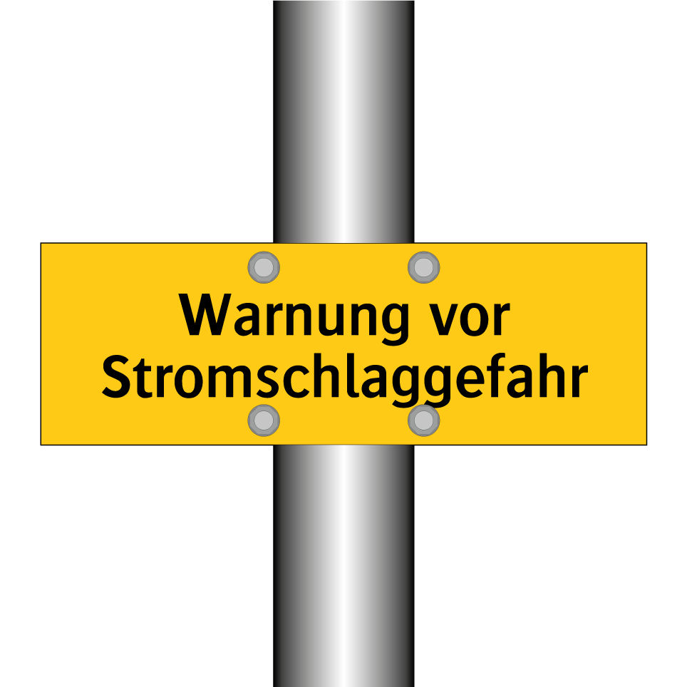 Warnung vor Stromschlaggefahr