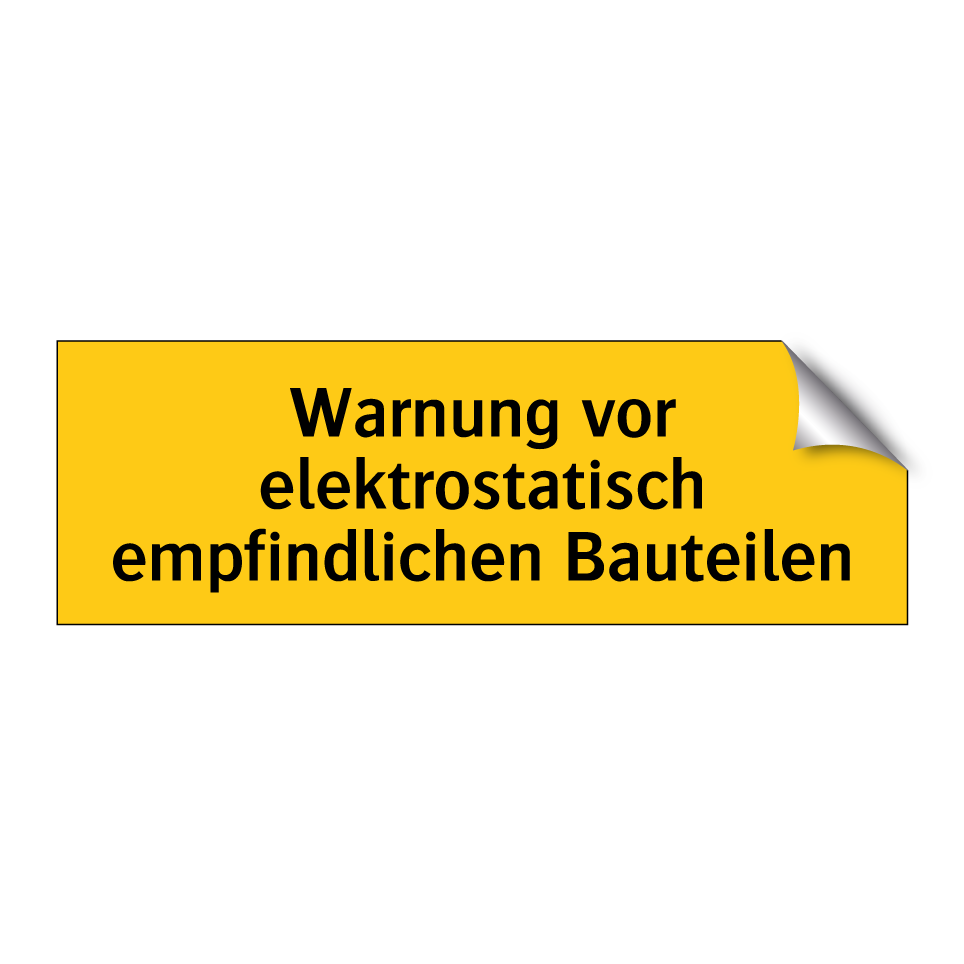 Warnung vor elektrostatisch empfindlichen Bauteilen