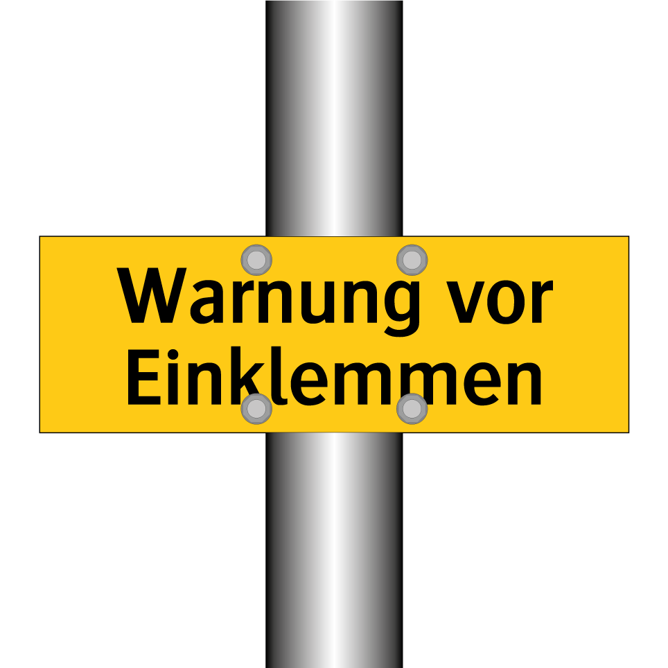 Warnung vor Einklemmen