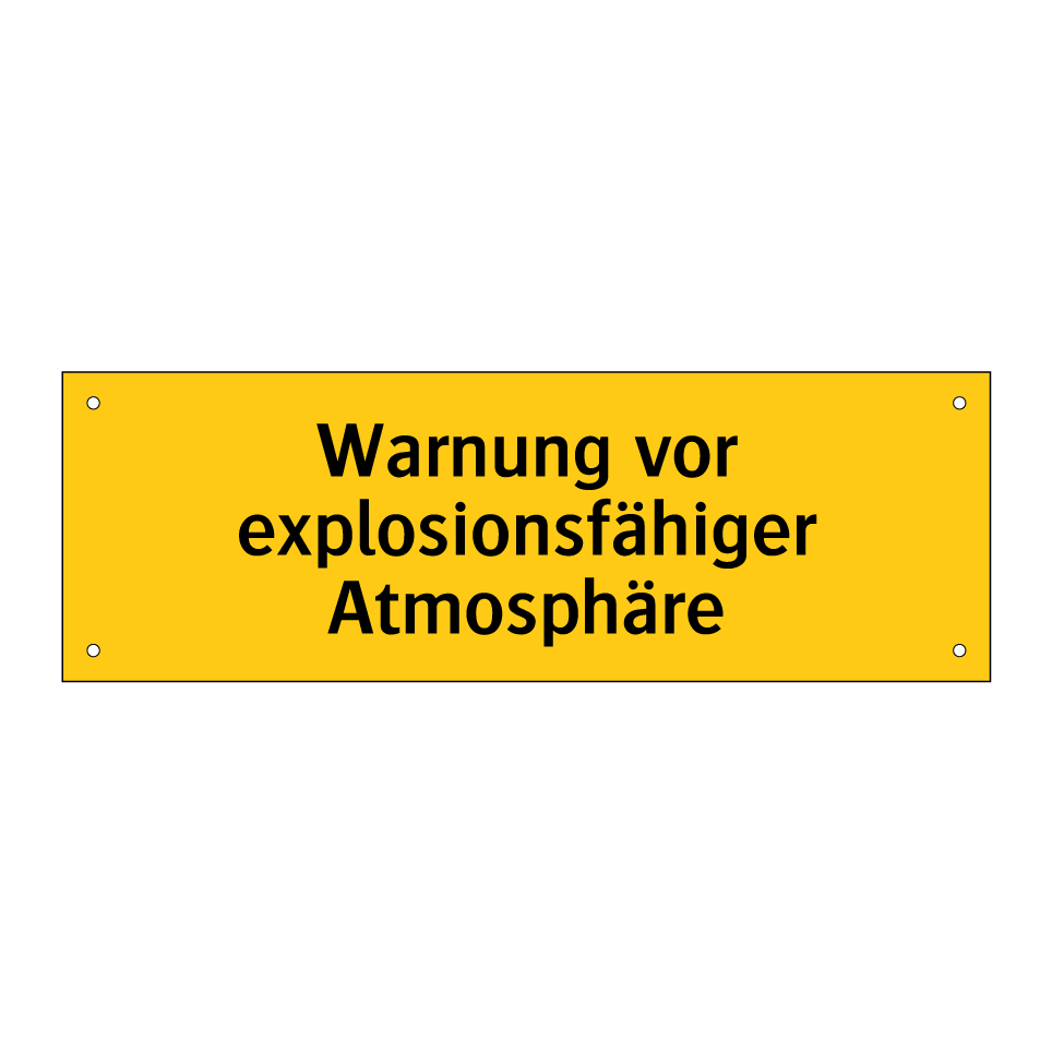 Warnung vor explosionsfähiger Atmosphäre