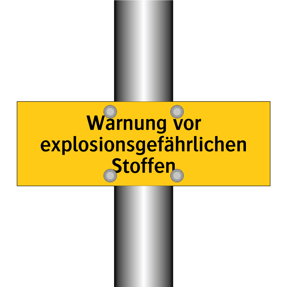 Warnung vor explosionsgefährlichen Stoffen
