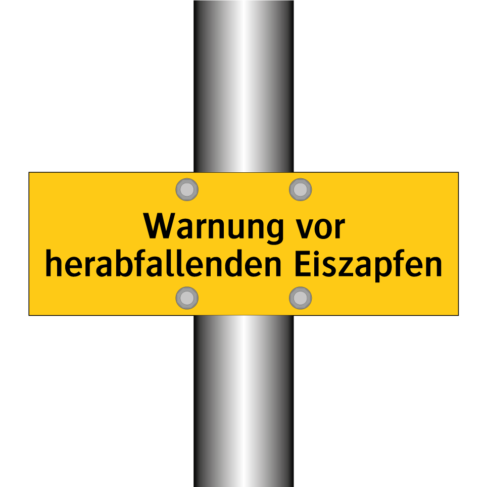Warnung vor herabfallenden Eiszapfen