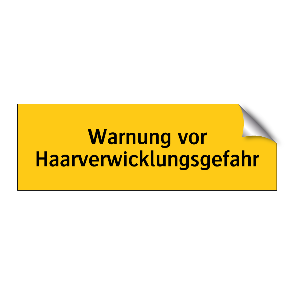 Warnung vor Haarverwicklungsgefahr