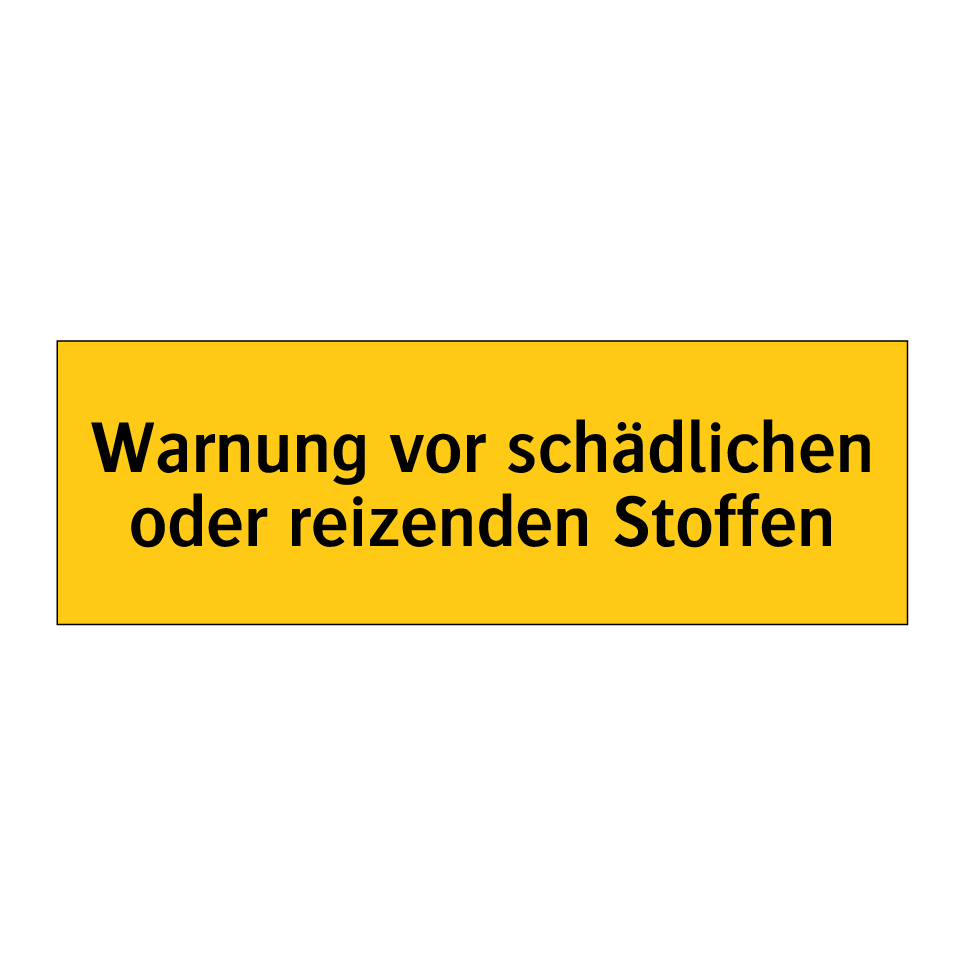 Warnung vor schädlichen oder reizenden Stoffen