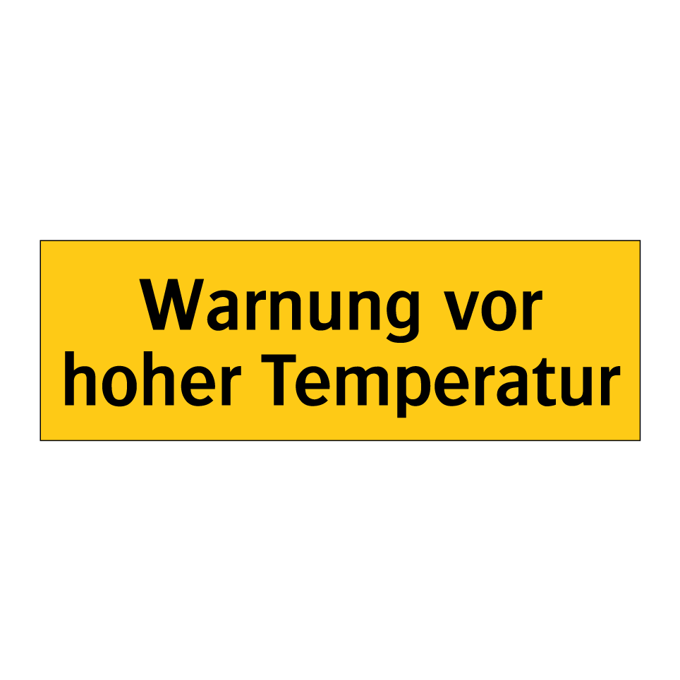 Warnung vor hoher Temperatur