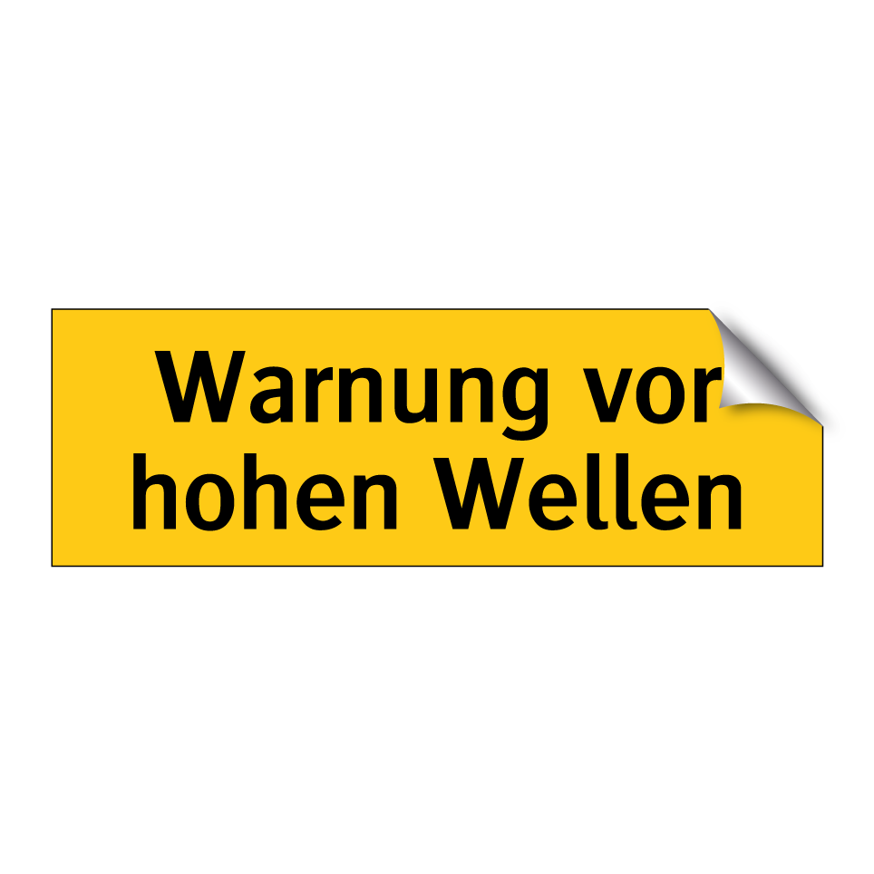 Warnung vor hohen Wellen