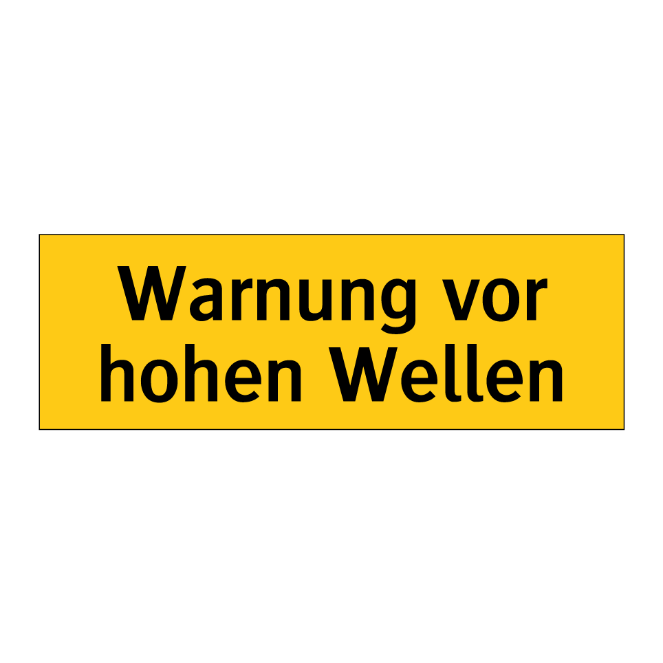 Warnung vor hohen Wellen